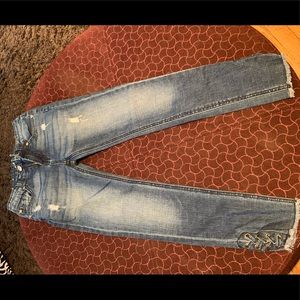 Girls 7 for all mankind distressed jeans